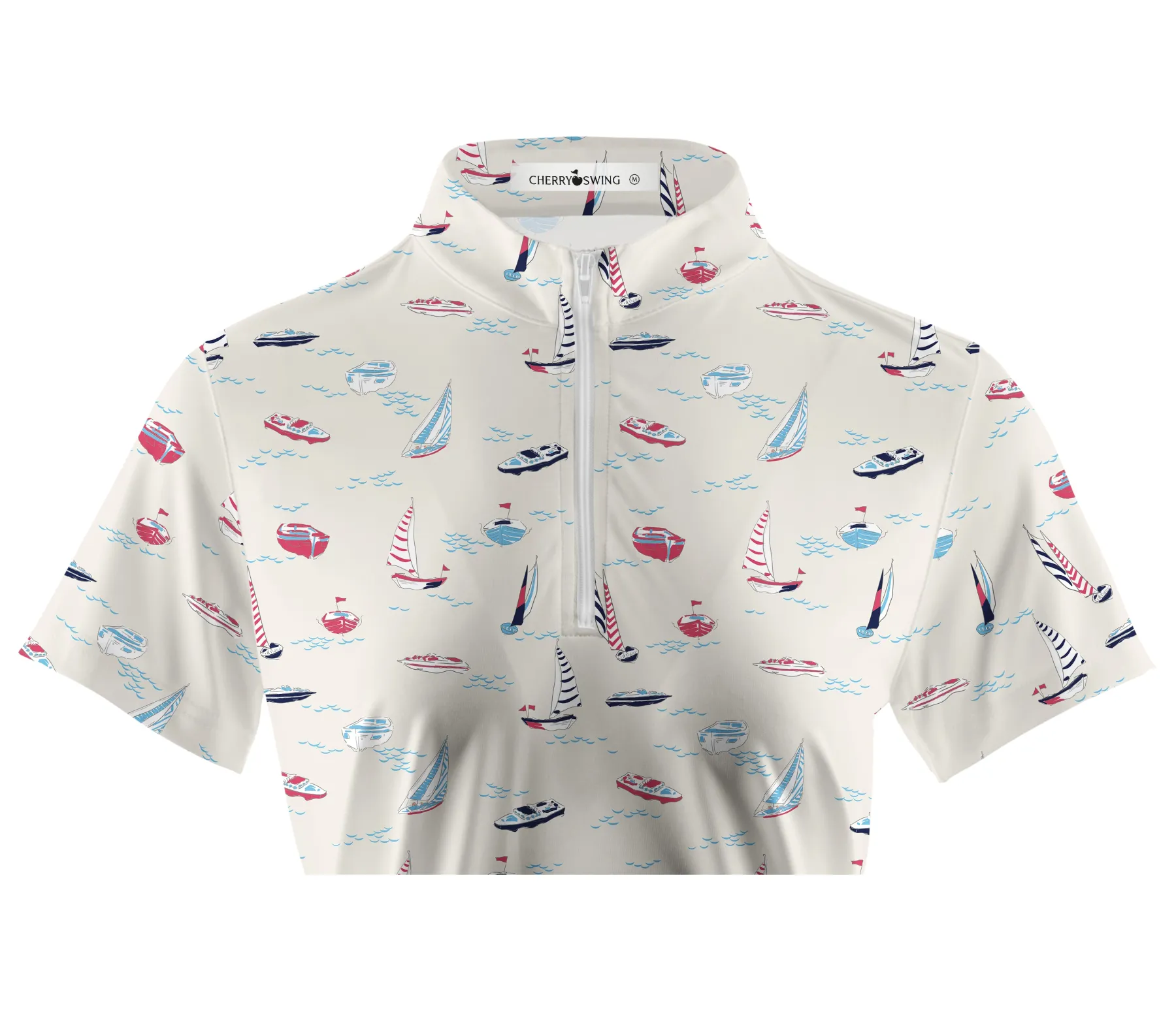 Cherryswing Women's Tranquil Marina Golf Short Sleeve Polo Shirt