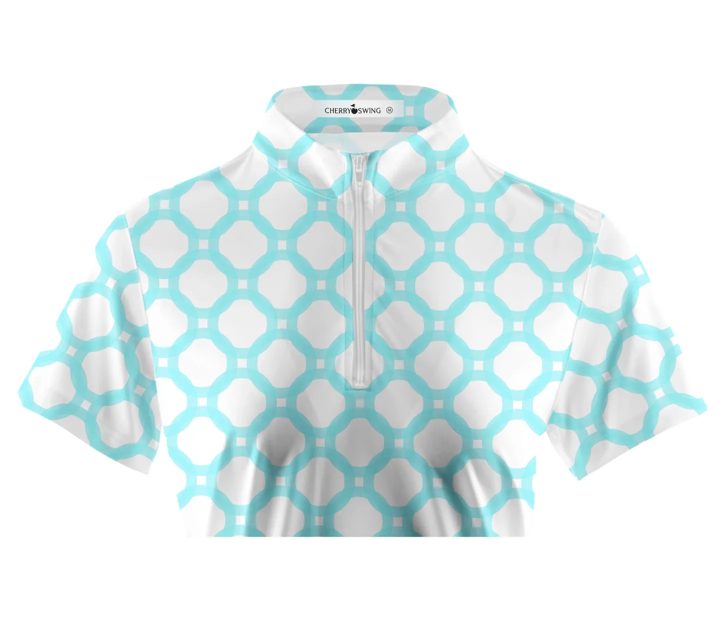 Cherryswing Women's Interlocking Geometric Golf Short Sleeve Polo Shirt