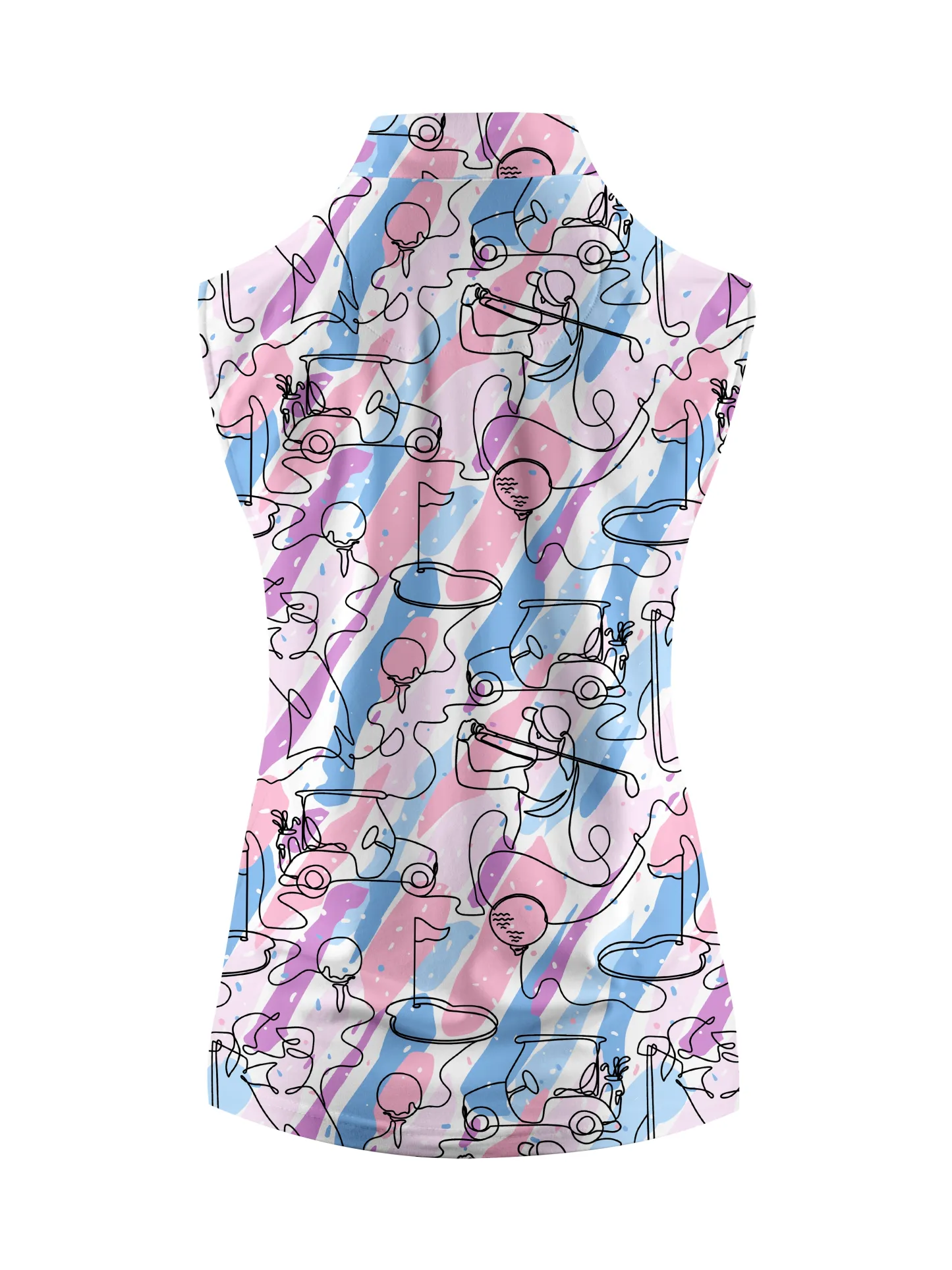 Cherryswing Women's Party in Course Golf Sleeveless Polo Shirt