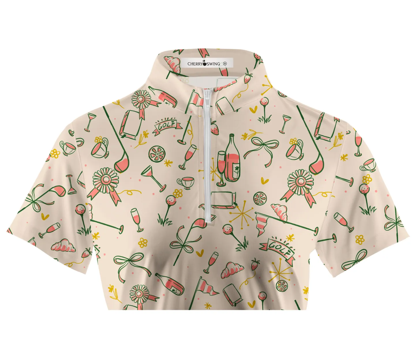 Cherryswing Women's Summer Picnic Golf Short Sleeve Polo Shirt