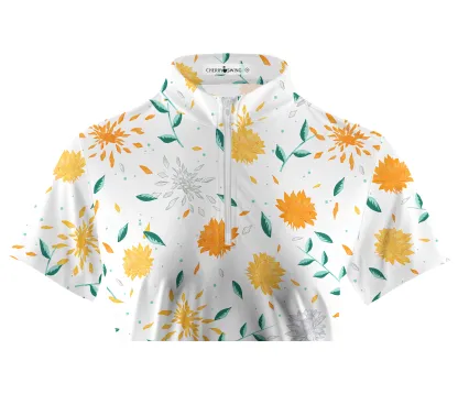 Cherryswing Women's Sunflower  Golf Short Sleeve Polo Shirt