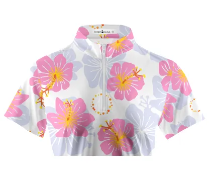 Cherryswing Women's Vibrant Spring Day Short Sleeve Polo Shirt