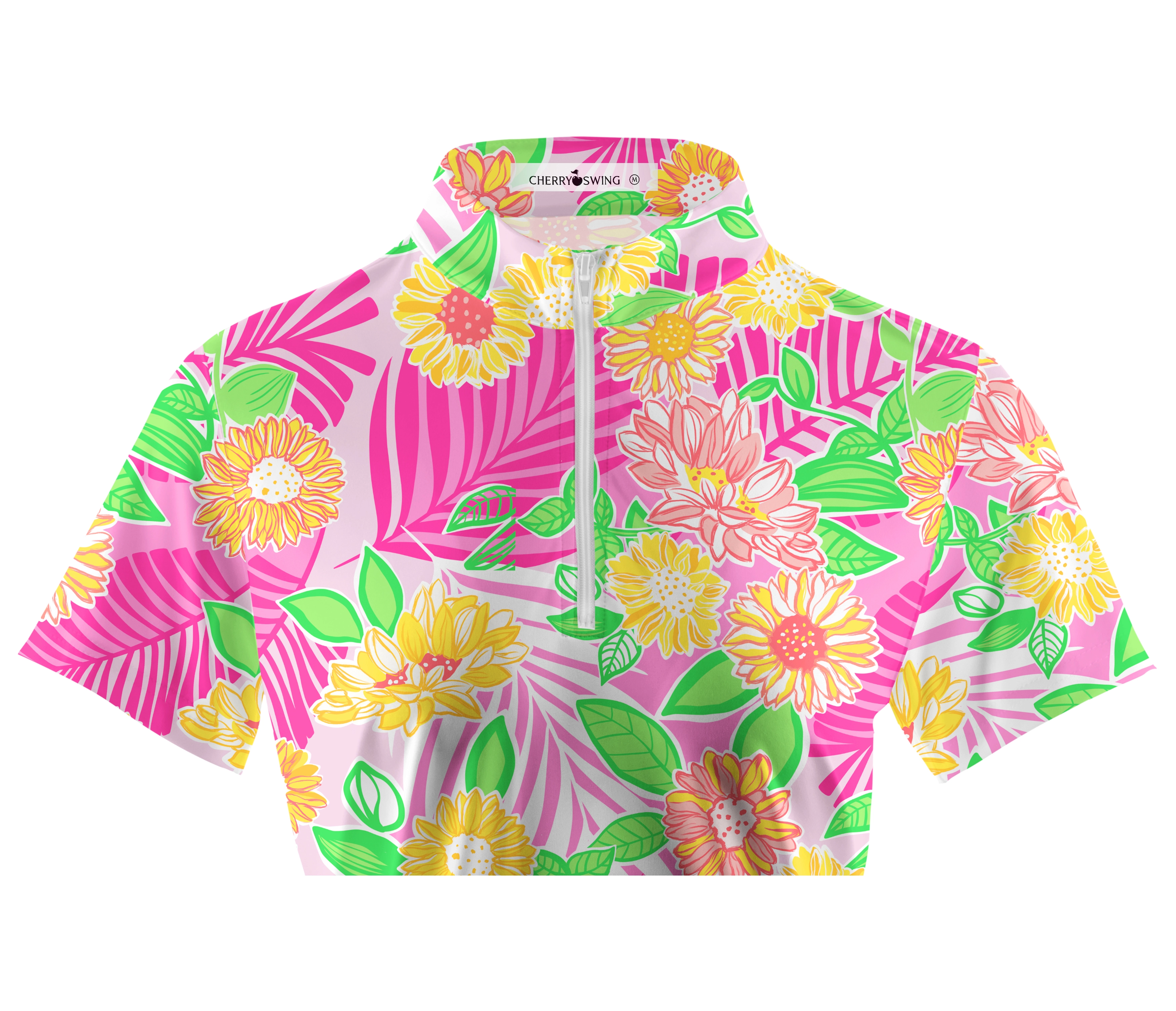 Cherryswing Women's Burst of Spring Short Sleeve Polo Shirt