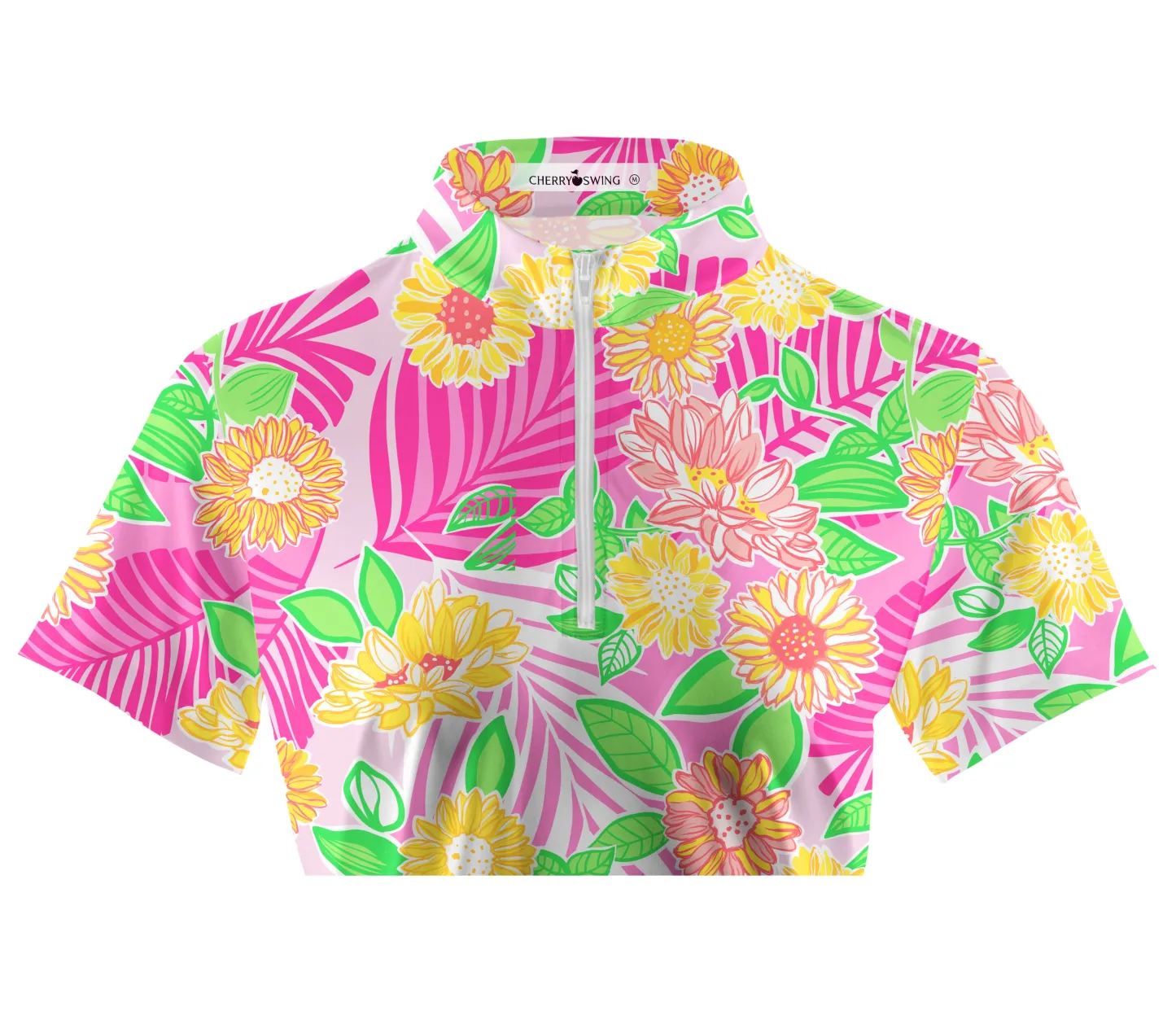 Cherryswing Women's Burst of Spring Short Sleeve Polo Shirt