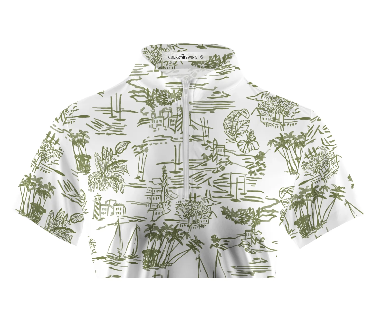 Cherryswing Women's Island Village Short Sleeve Polo Shirt