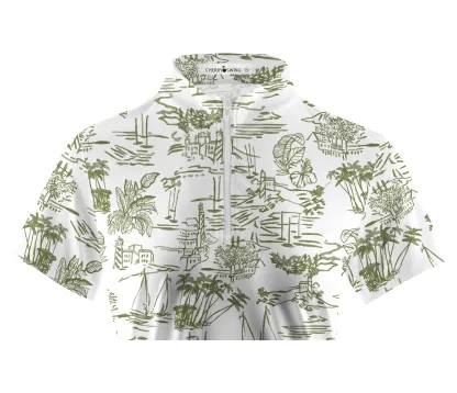 Cherryswing Women's Island Village Short Sleeve Polo Shirt