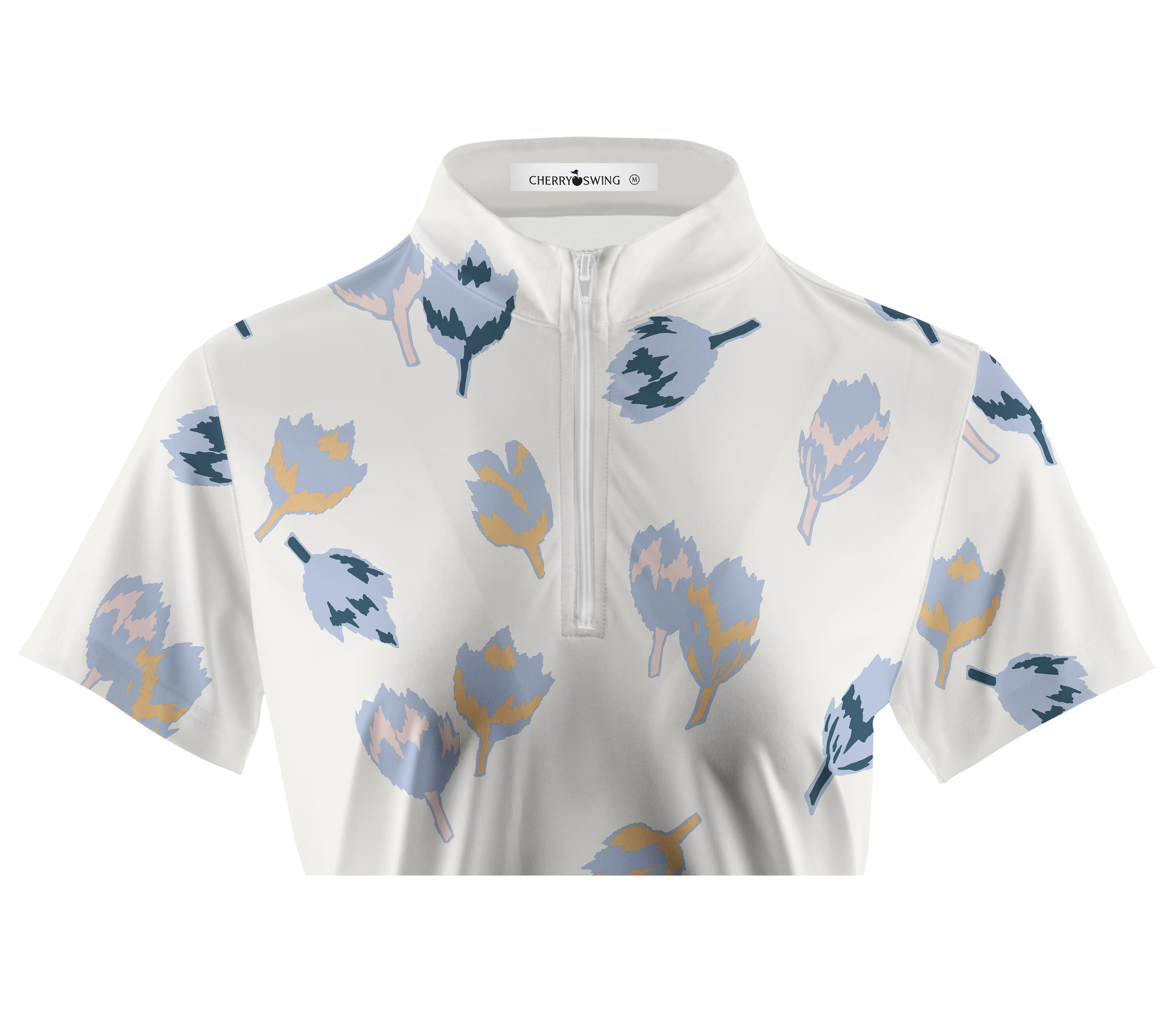 Cherryswing Women's Springtime Tulips Short Sleeve Polo Shirt