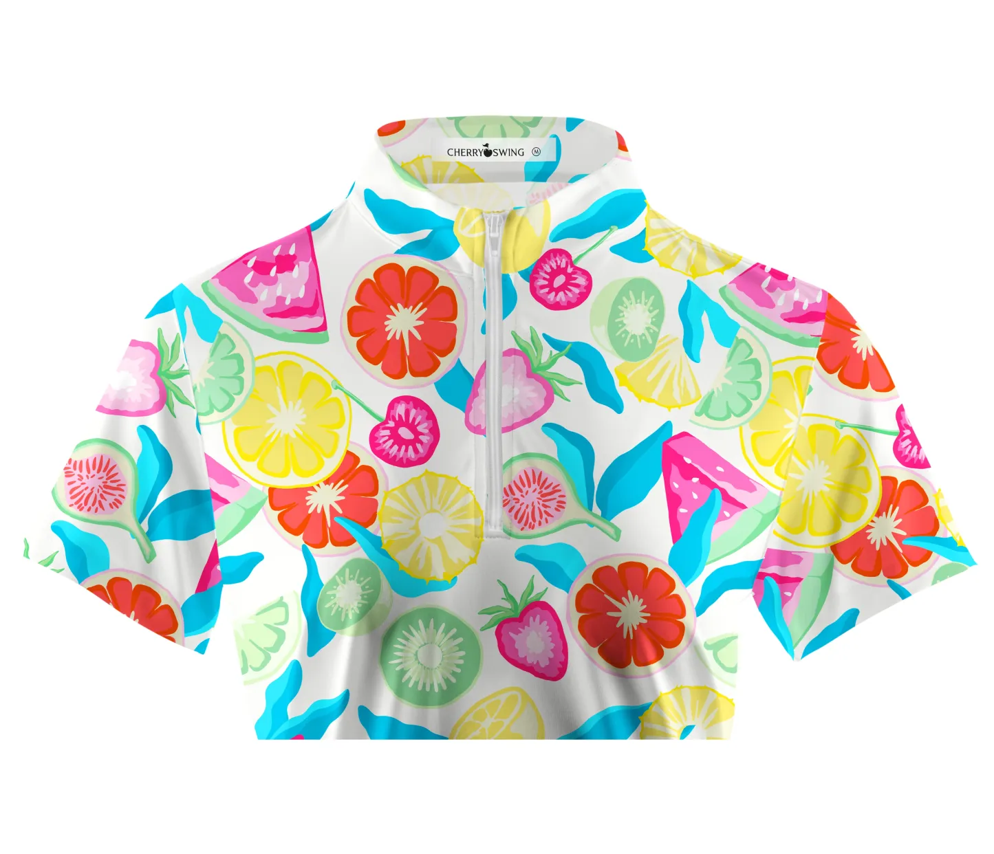 Cherryswing Women's Fruit Market Short Sleeve Polo Shirt