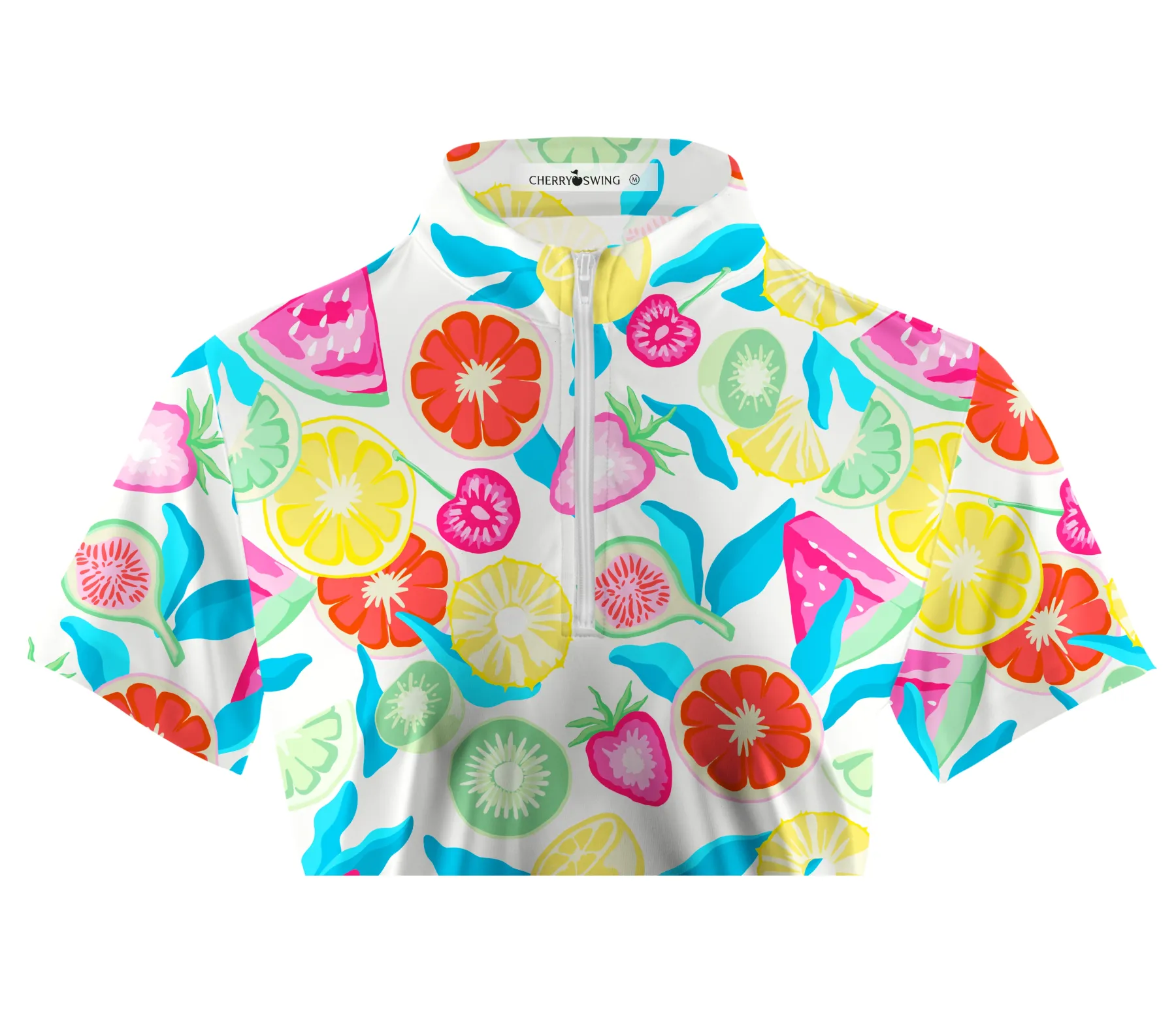 Cherryswing Women's Fruit Market Short Sleeve Polo Shirt