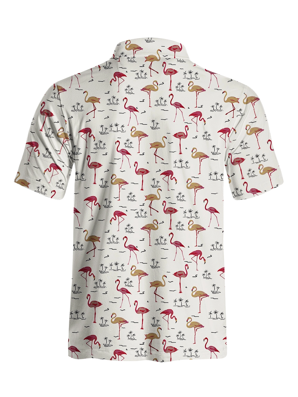 Cherryswing Playful Flamingo Men's Polo Shirt