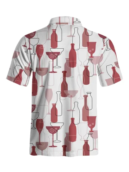Cherryswing Wine Time Men's Polo Shirt