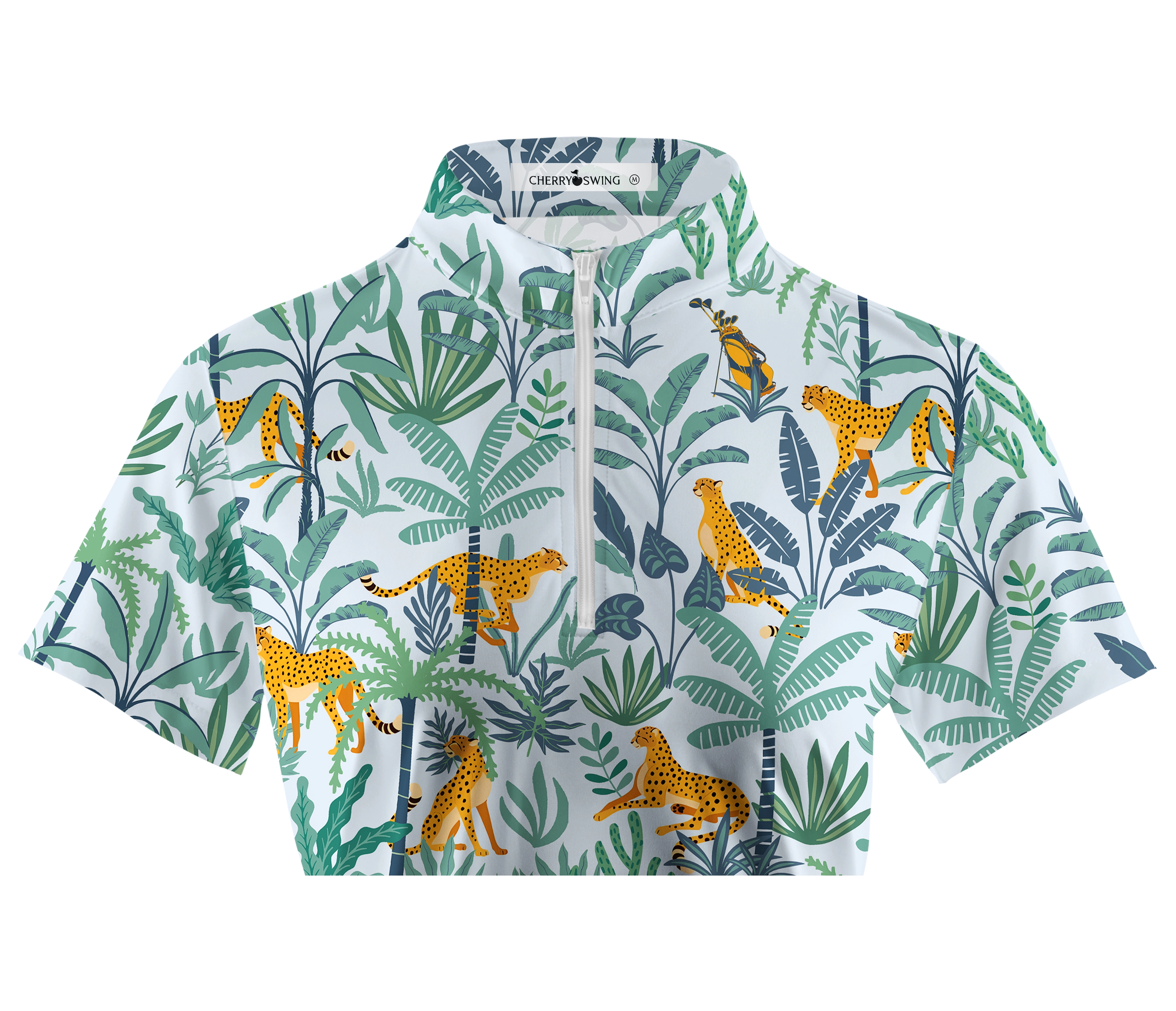 Cherryswing Women's Mysterious Forest Short Sleeve Polos