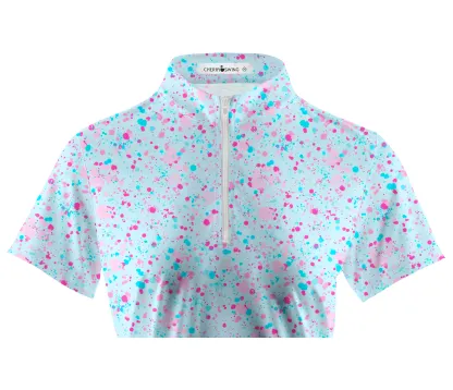 Cherryswing Women's Green Entertainment Short Sleeve Polos