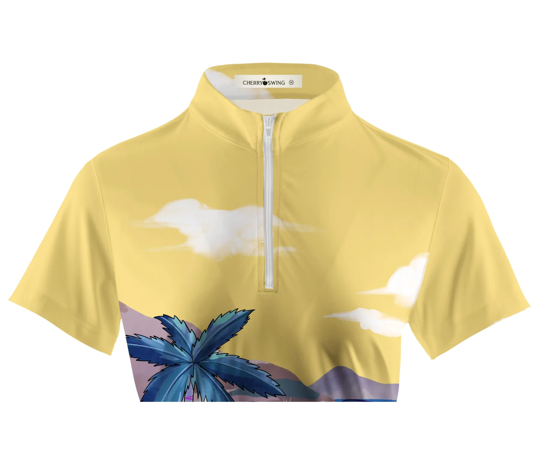 Cherryswing Women's Green Entertainment Short Sleeve Polos