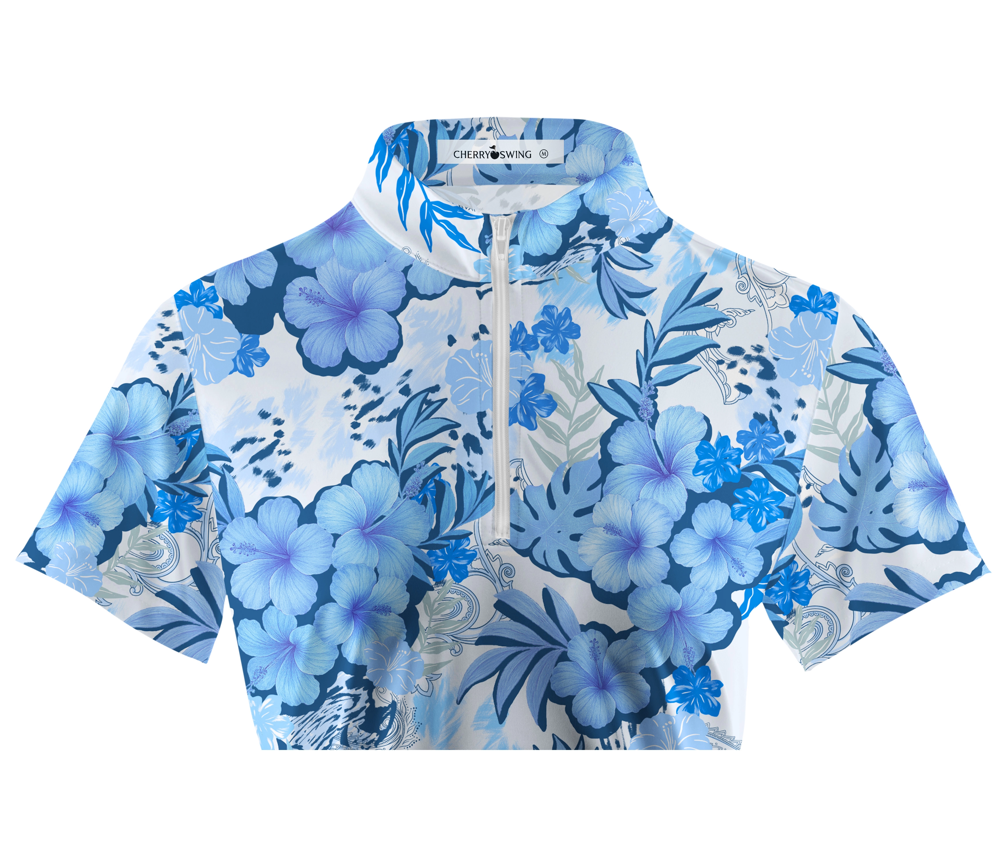 Cherryswing Women's Modern Art Short Sleeve Polos