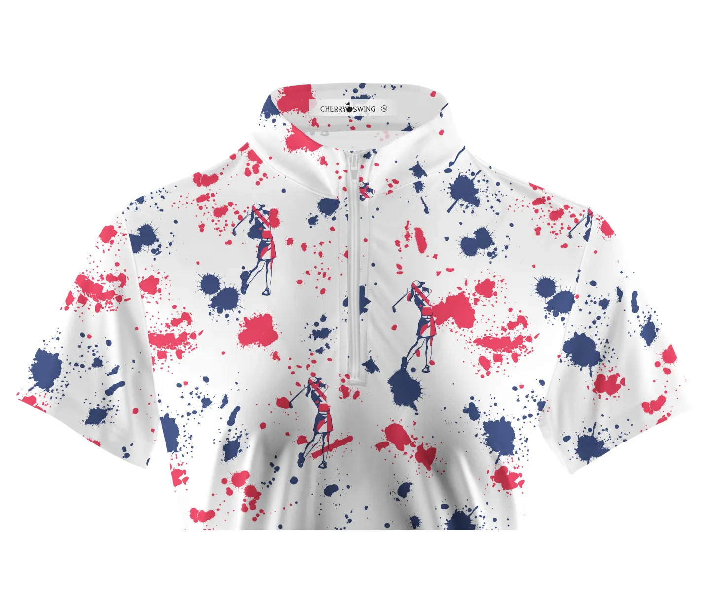 Cherryswing Women's Silhouetted Golfers Short Sleeve Polos