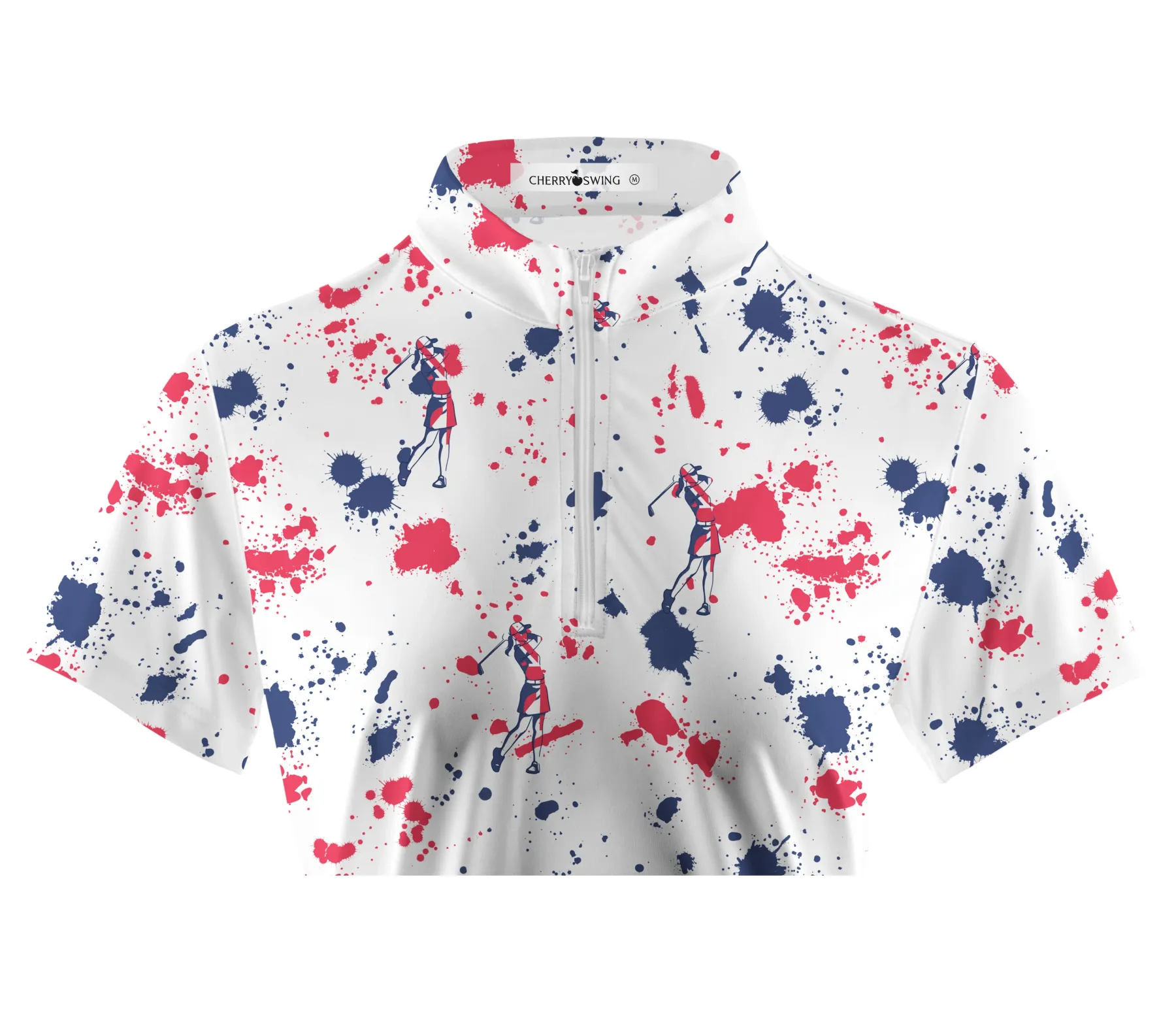 Cherryswing Women's Silhouetted Golfers Short Sleeve Polos