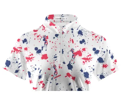 Cherryswing Women's Silhouetted Golfers Short Sleeve Polos