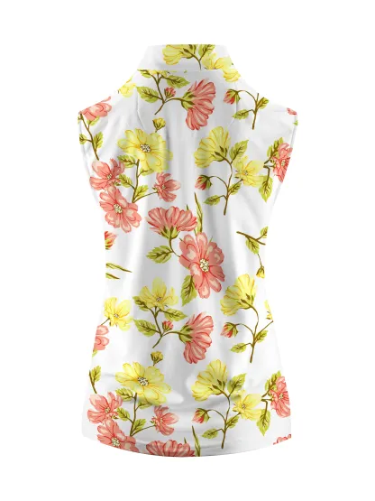 Cherryswing Women's Colorful Spring Golf Sleeveless Polo Shirt