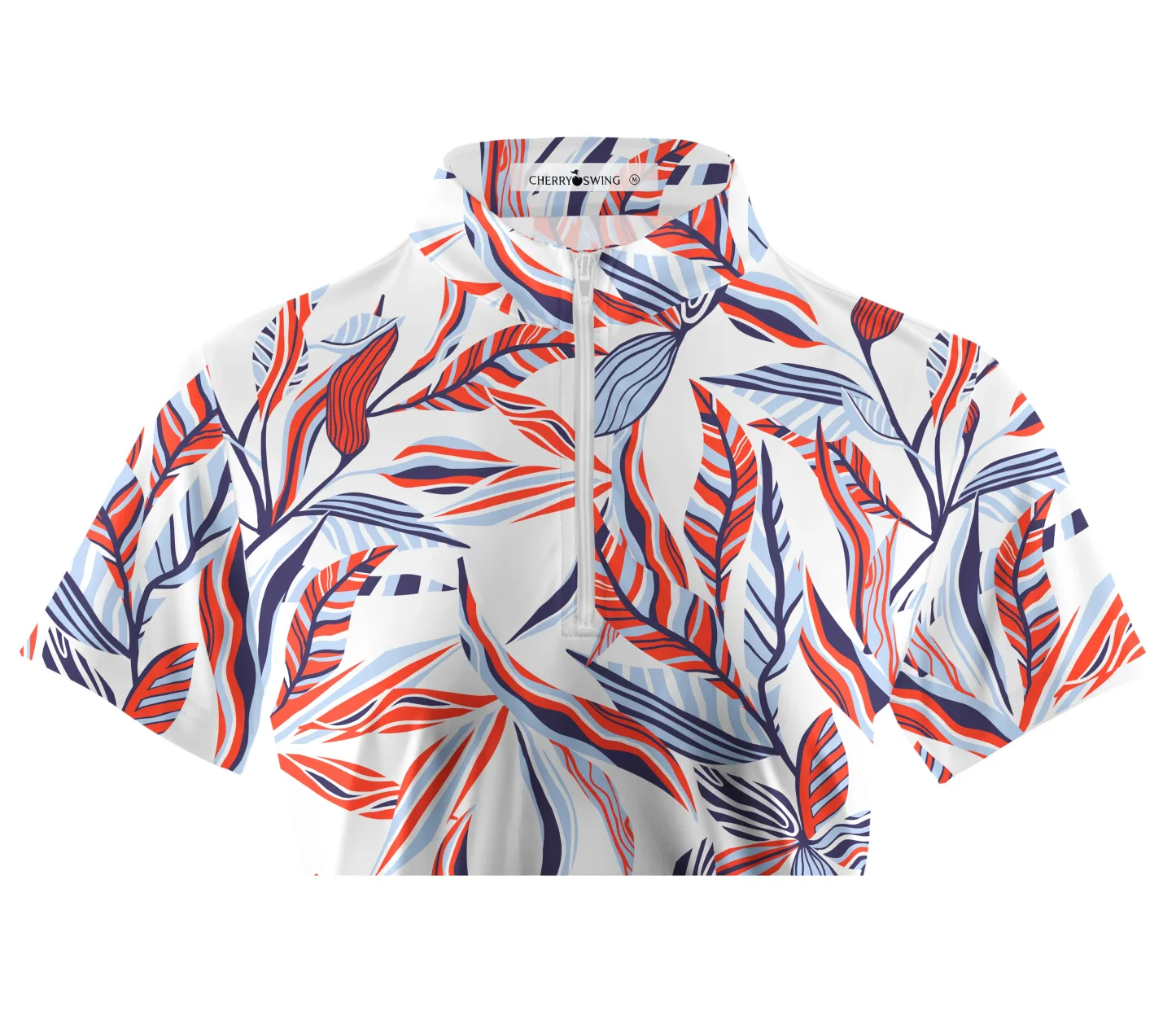 Cherryswing Women's Abstract Expressionism Short Sleeve Polos