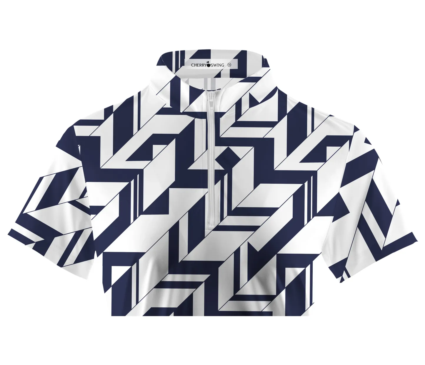 Cherryswing Women's Geometric Art Short Sleeve Polos