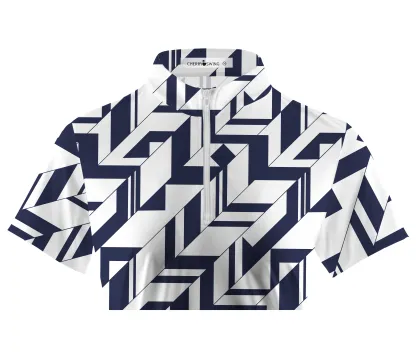 Cherryswing Women's Geometric Art Short Sleeve Polos