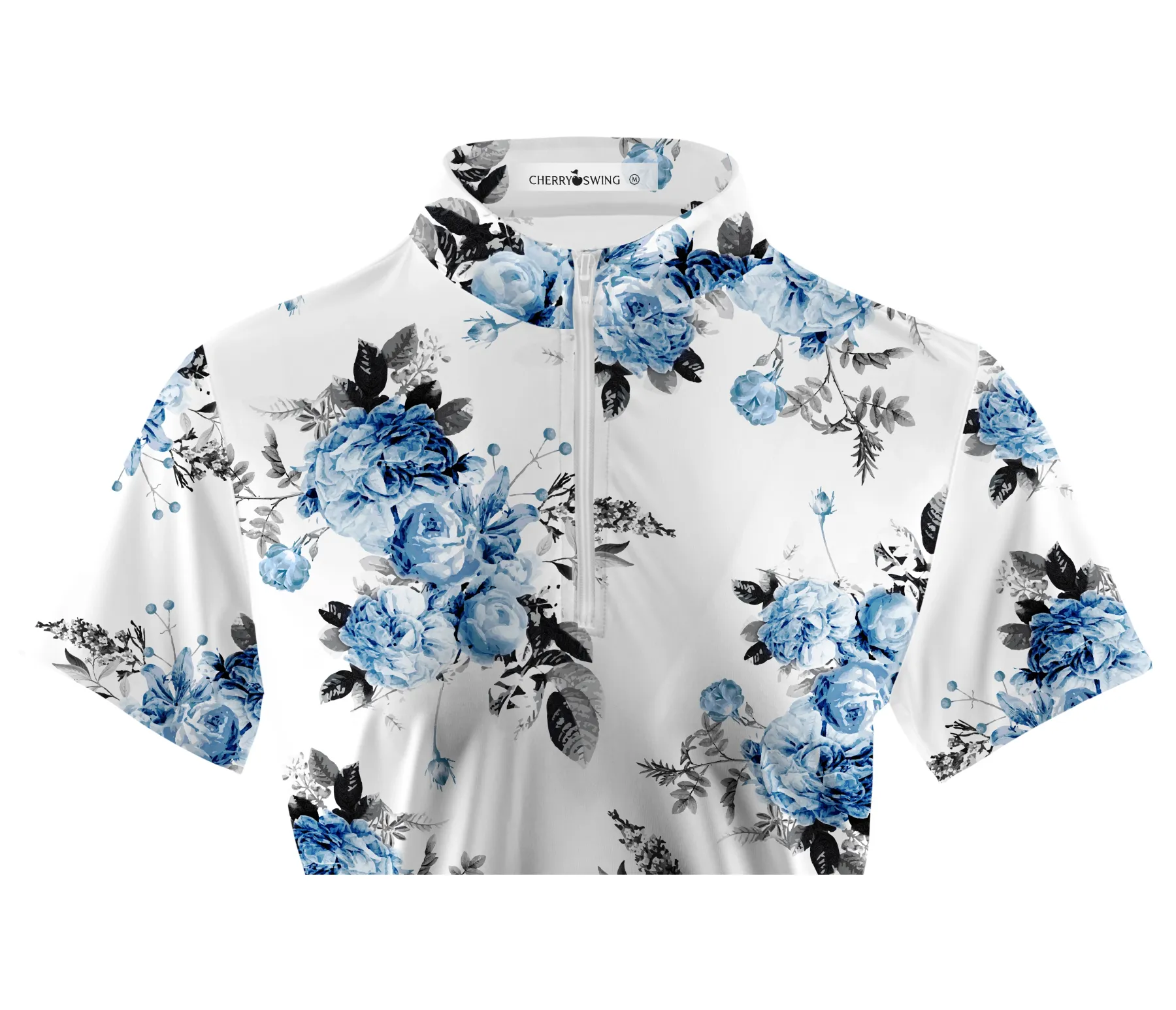 Cherryswing Women's Geometric Art Short Sleeve Polos