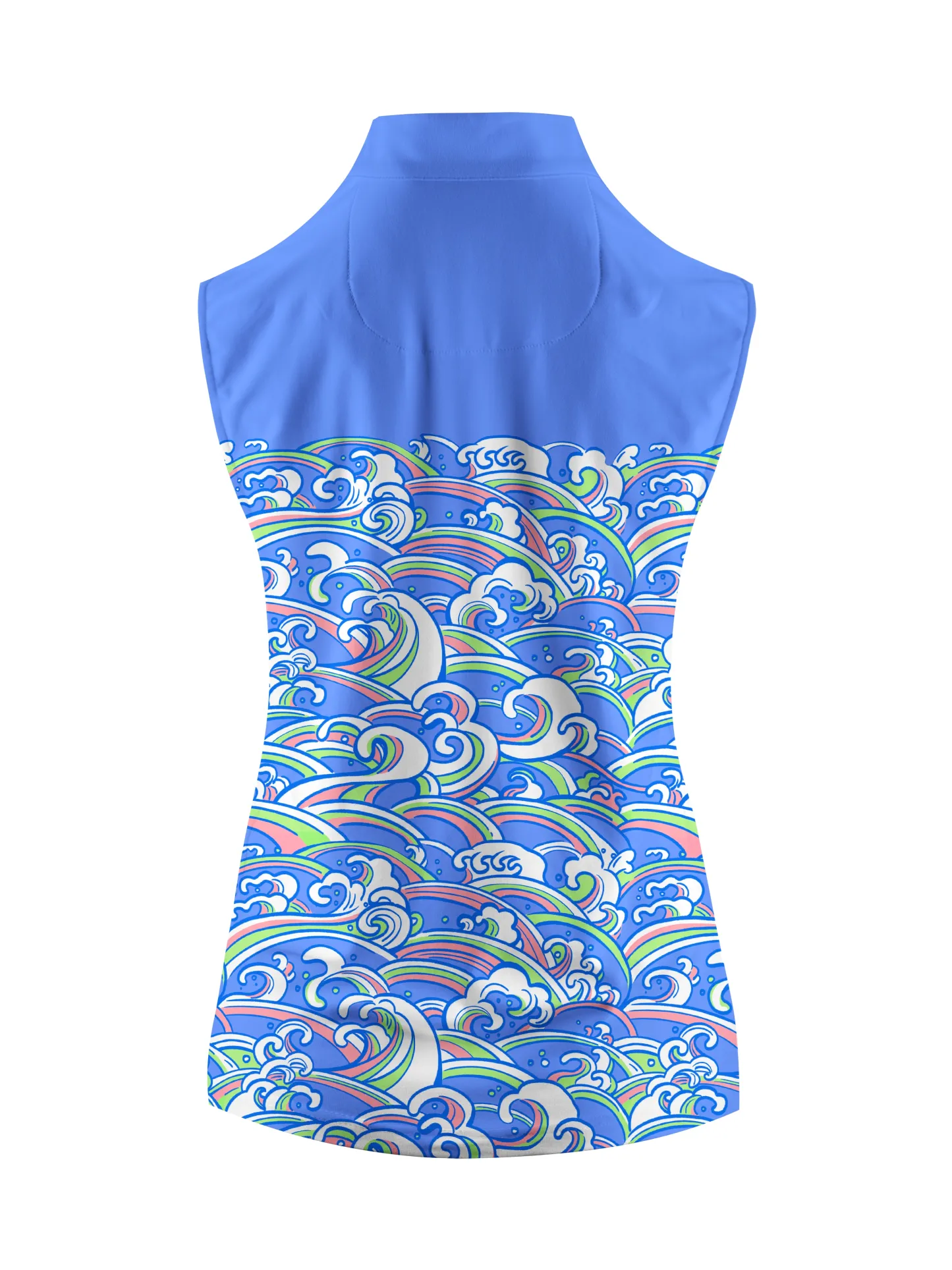 Cherryswing Women's Energy of Ocean Golf Sleeveless Polo Shirt