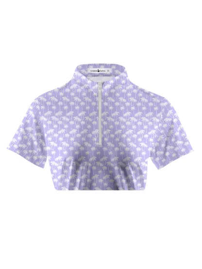 Cherryswing Women's 1/4 Zip Golf Short Sleeve Polo Shirt