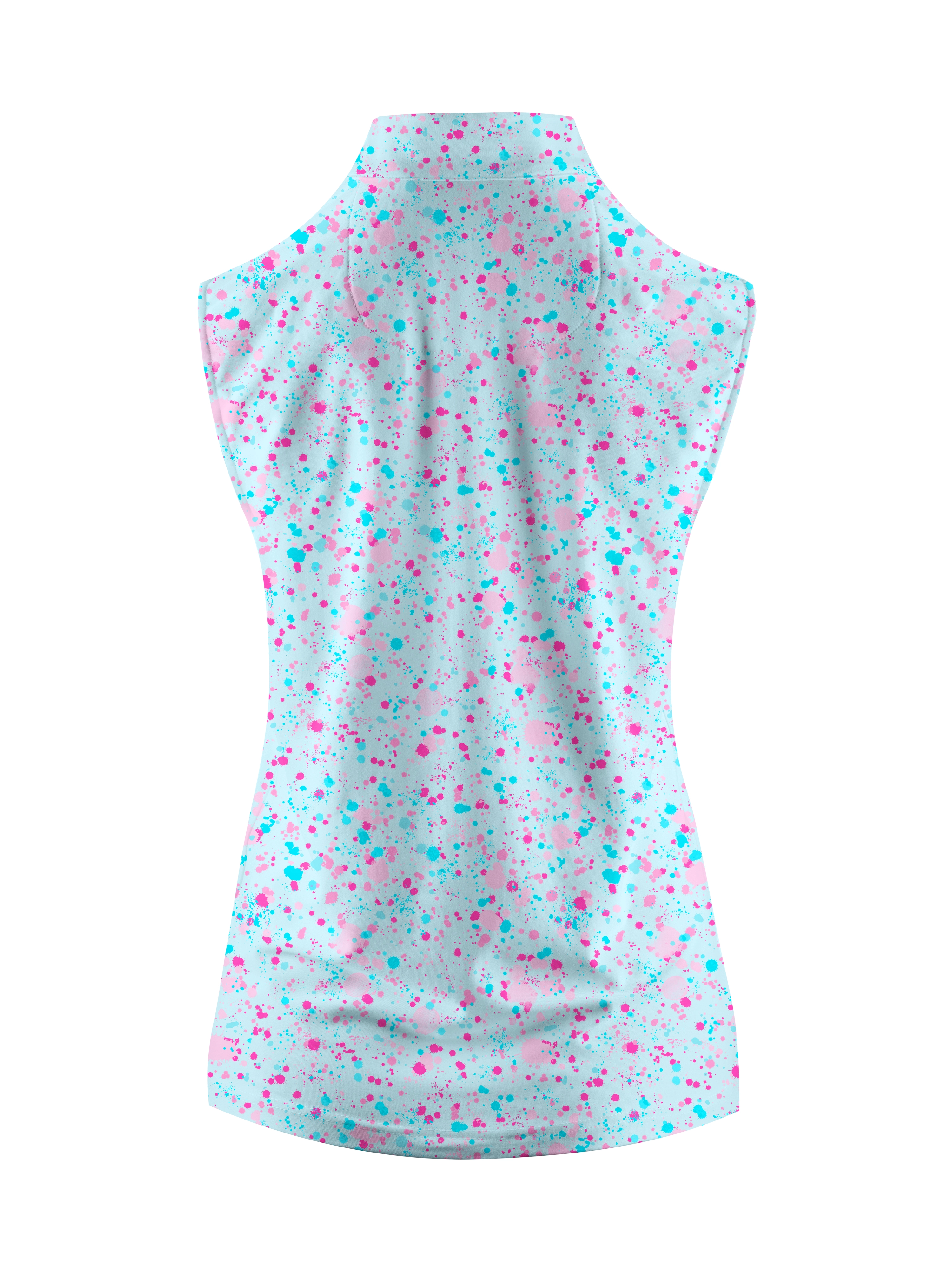 Cherryswing Women's Confetti Celebration Golf Sleeveless Polo Shirt