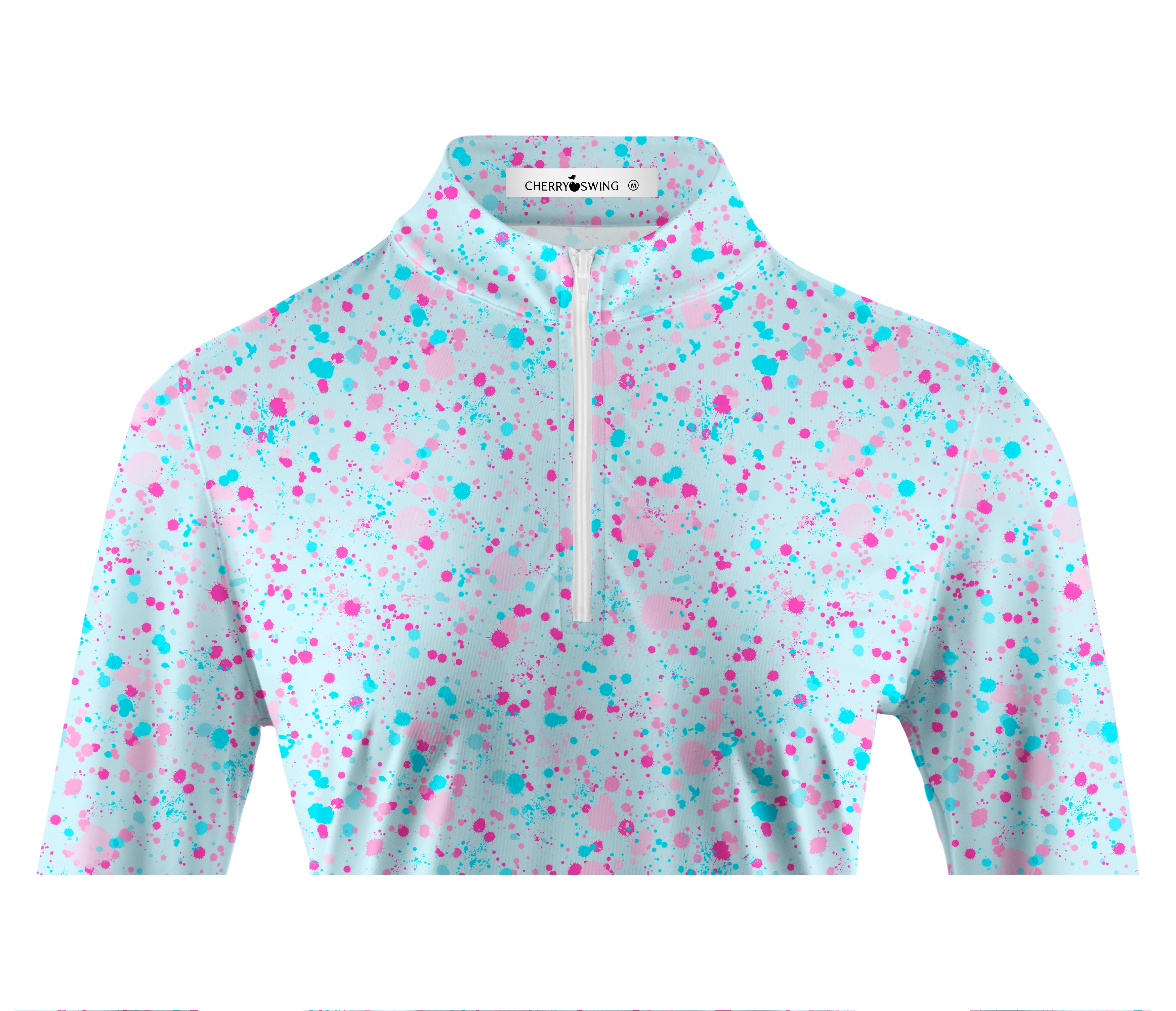 Cherryswing Women's Confetti Celebration Long Sleeve Polo Shirt