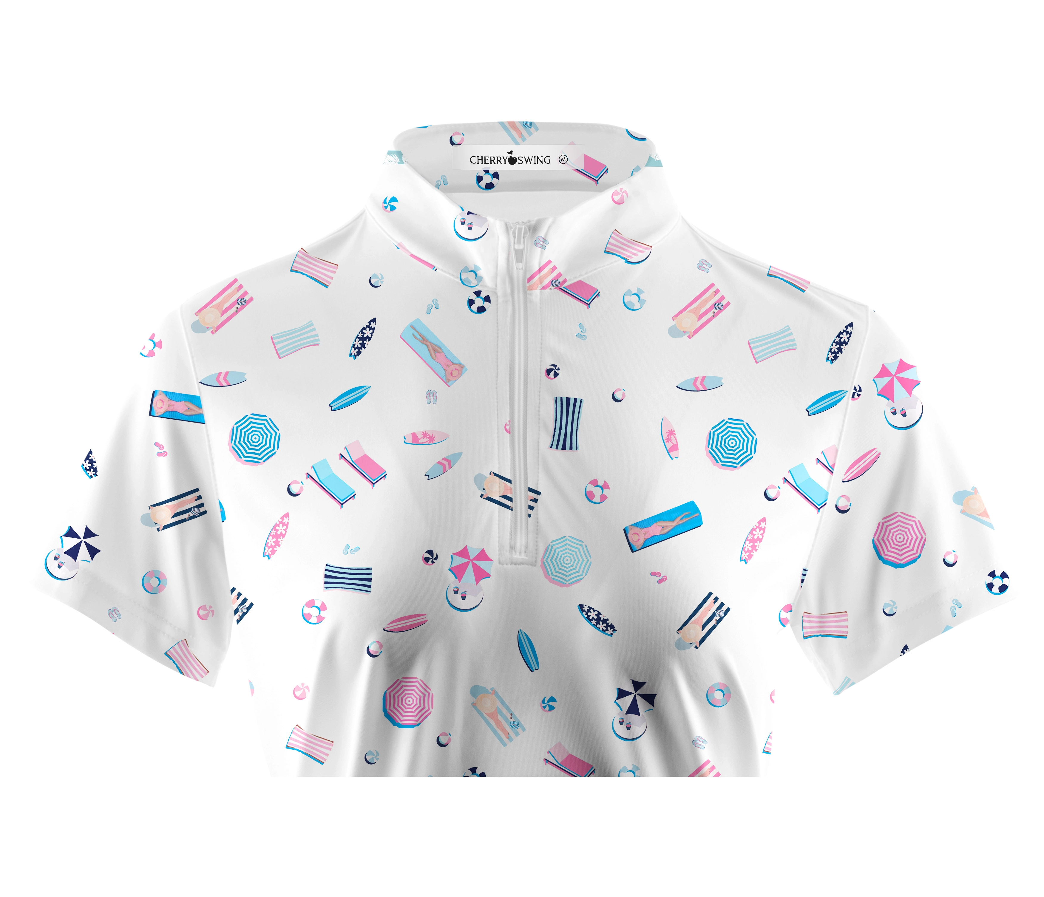 Cherryswing Women's Beachside Charm Short Sleeve Polos