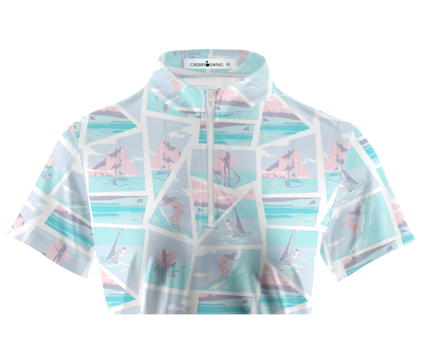 Cherryswing Women's Beachside Charm Short Sleeve Polos