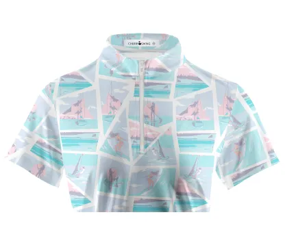 Cherryswing Women's Beachside Charm Short Sleeve Polos