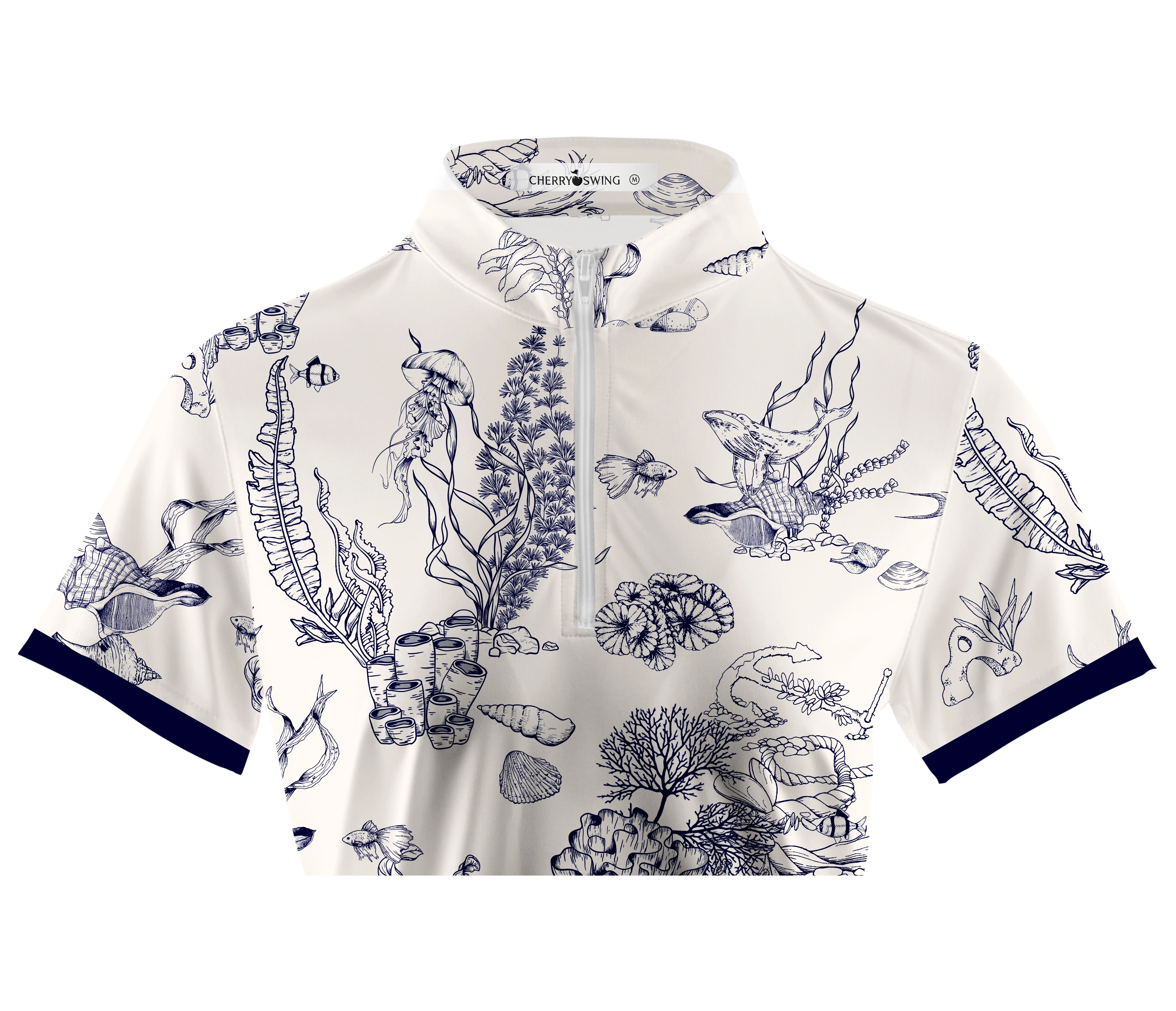 Cherryswing Women's Whimsical Nature Short Sleeve Polos