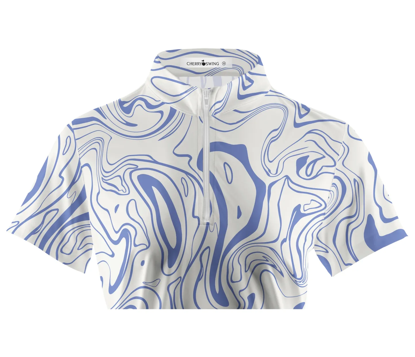 Cherryswing Women's Flowing Water Short Sleeve Polos