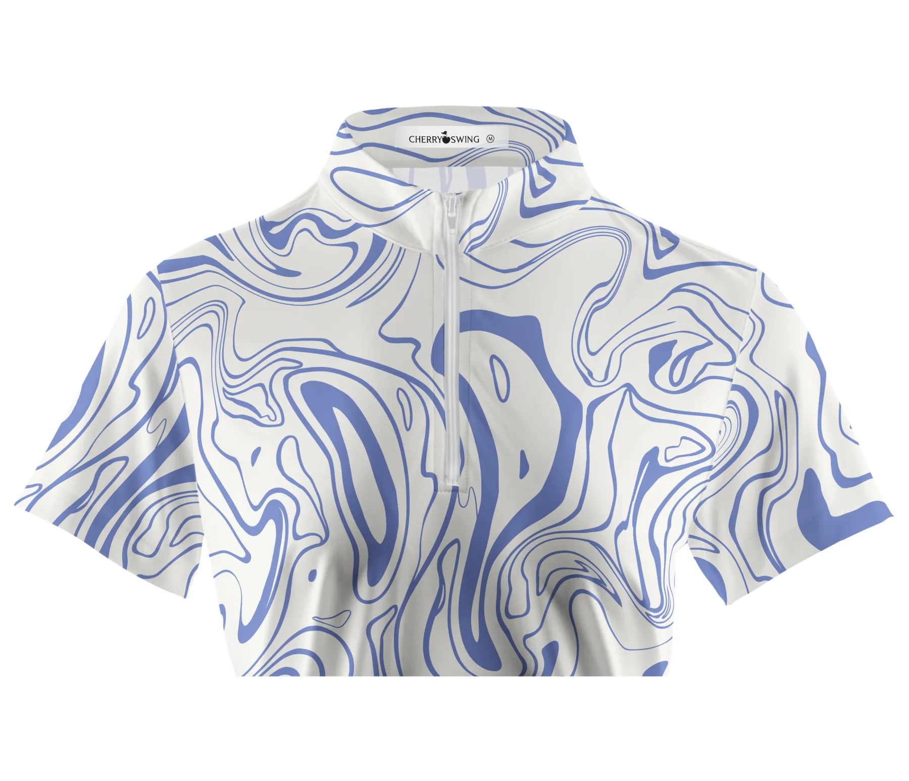 Cherryswing Women's Flowing Water Short Sleeve Polos