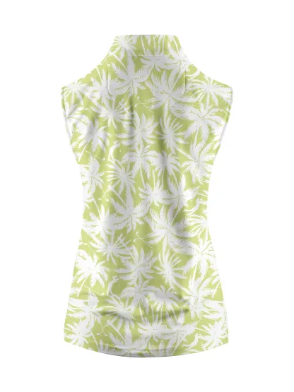 Cherryswing Women's Sleeveless Stand Collar Golf Polo Shirt