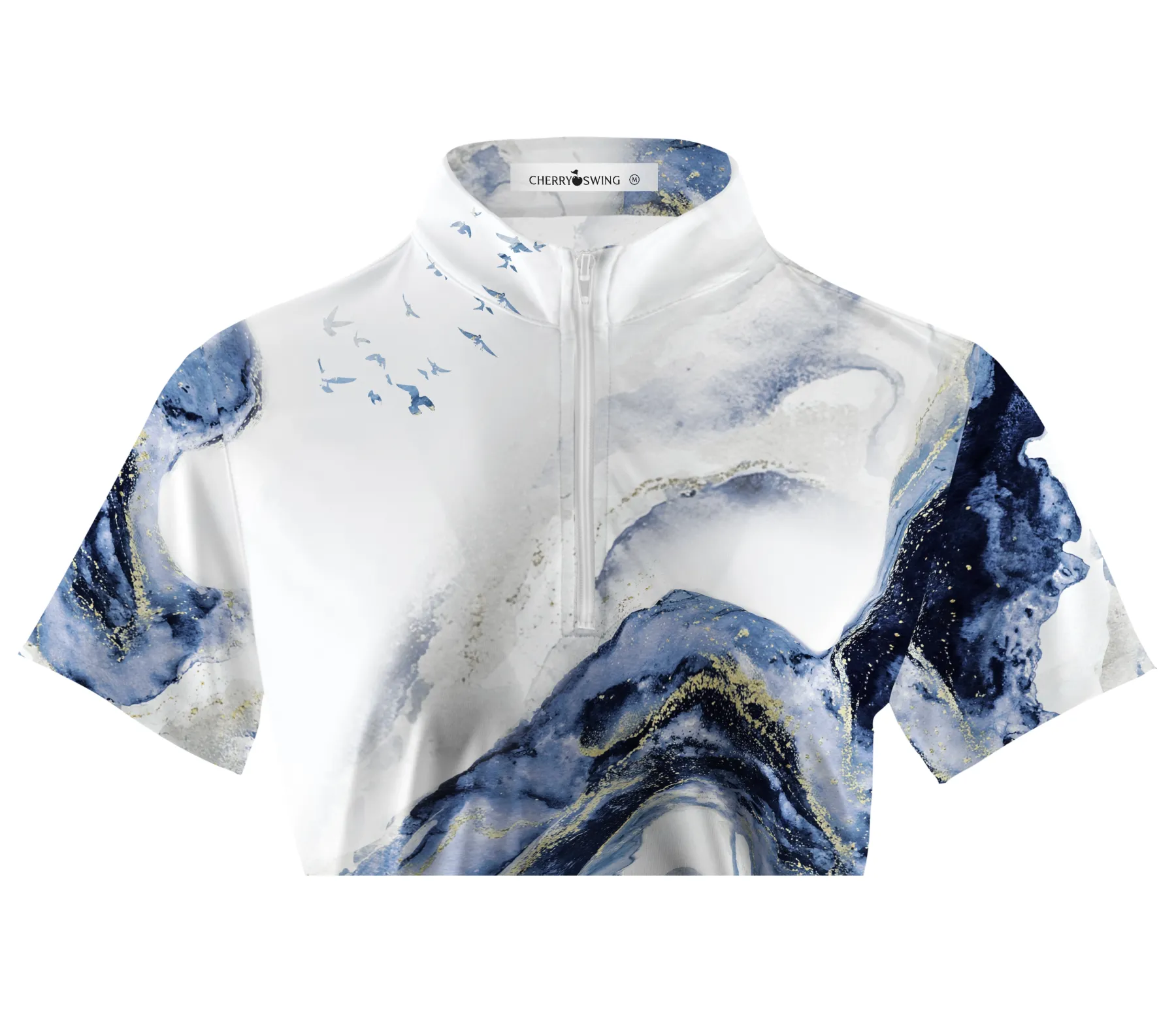 Cherryswing Women's Natural Patterns Short Sleeve Polos