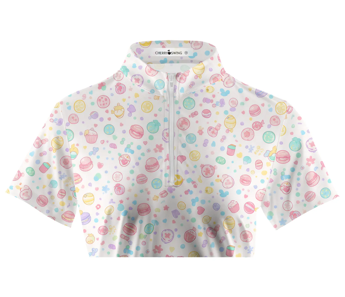 Cherryswing Women's kawaii Sweet Treats Short Sleeve Polos