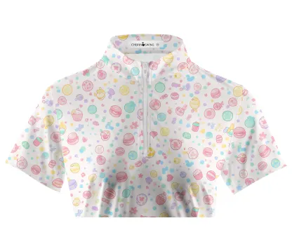 Cherryswing Women's kawaii Sweet Treats Short Sleeve Polos