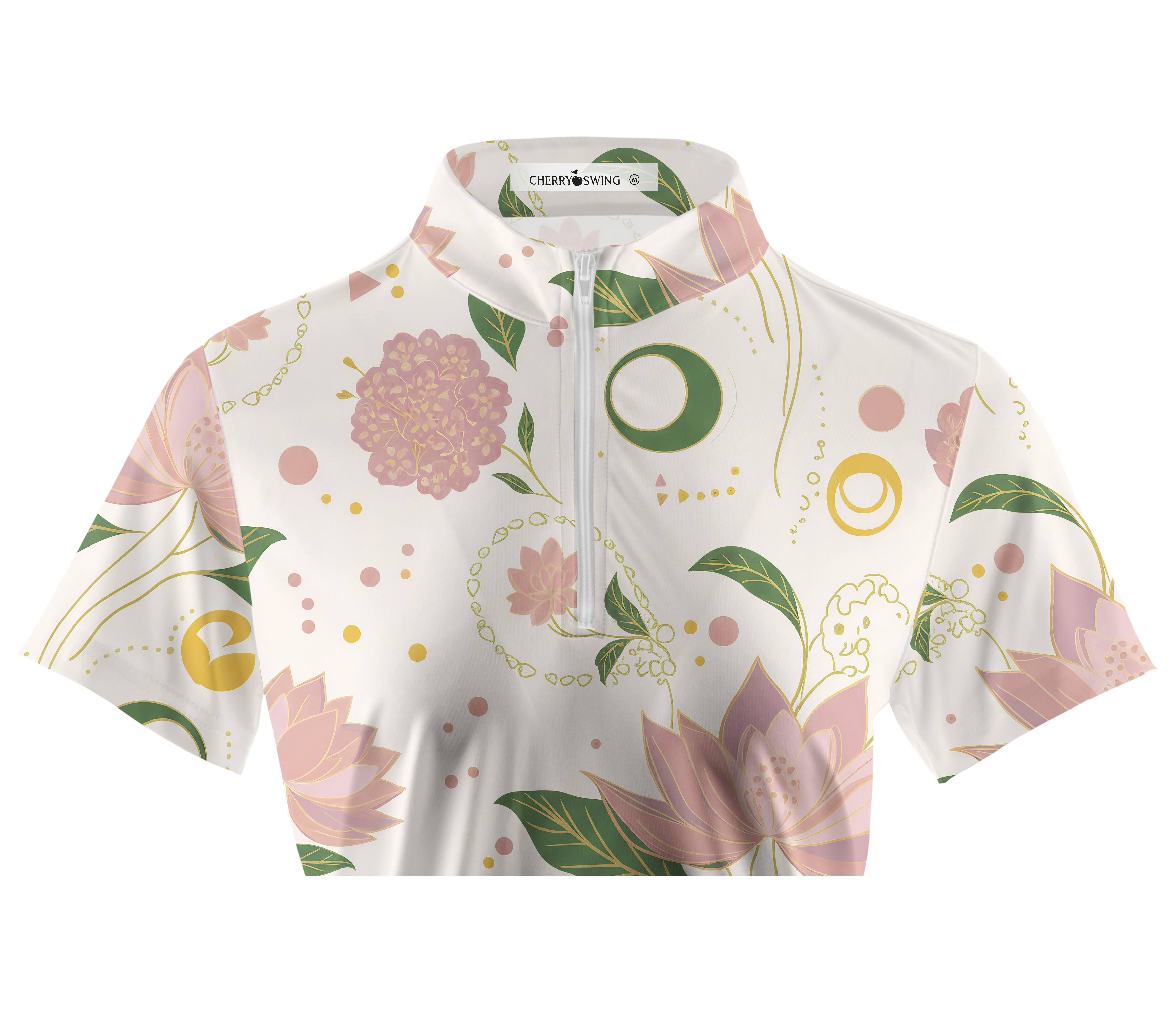 Cherryswing Women's Lotus Bloom Short Sleeve Polos