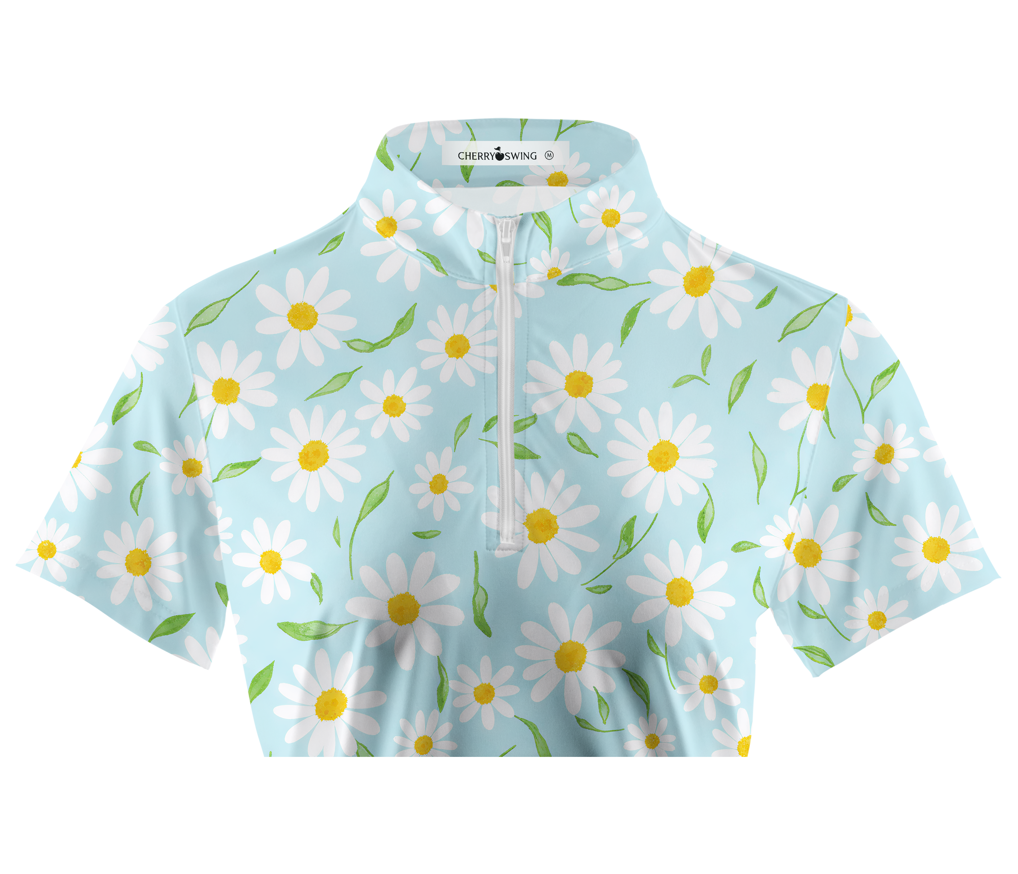 Cherryswing Women's Sunlit Daisies Short Sleeve Polos