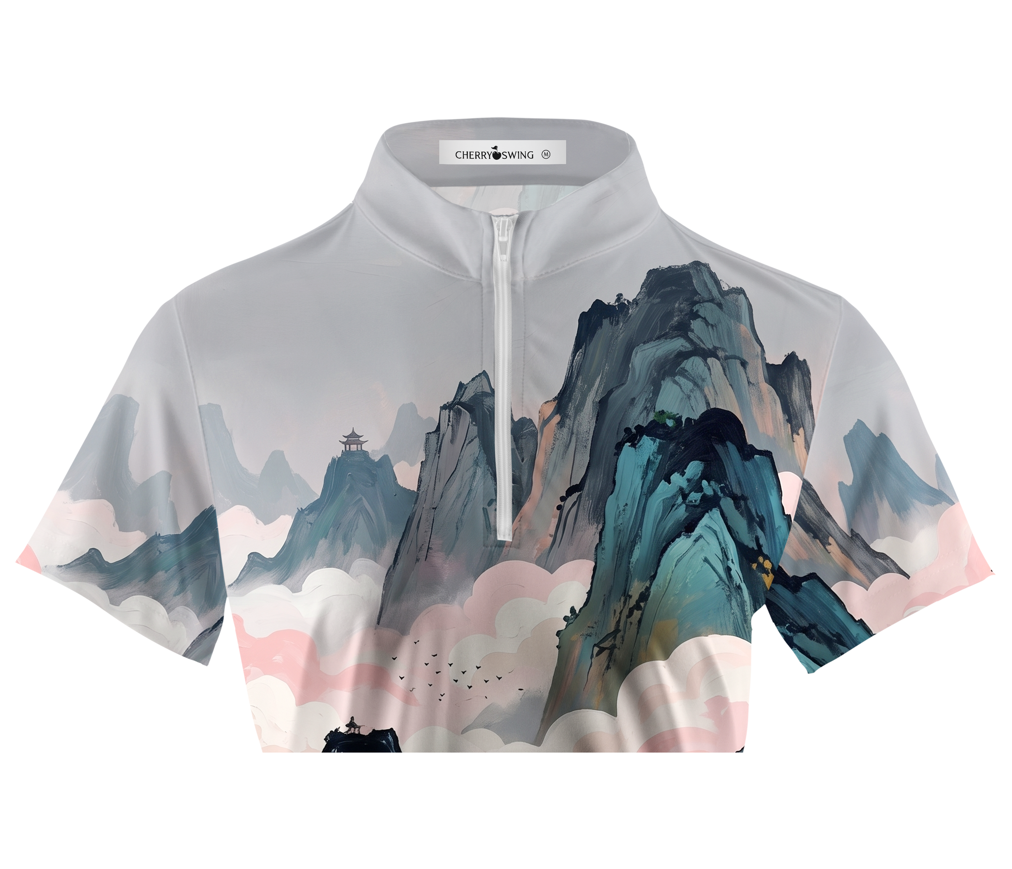 Cherryswing Women's Mist Mountain Short Sleeve Polos
