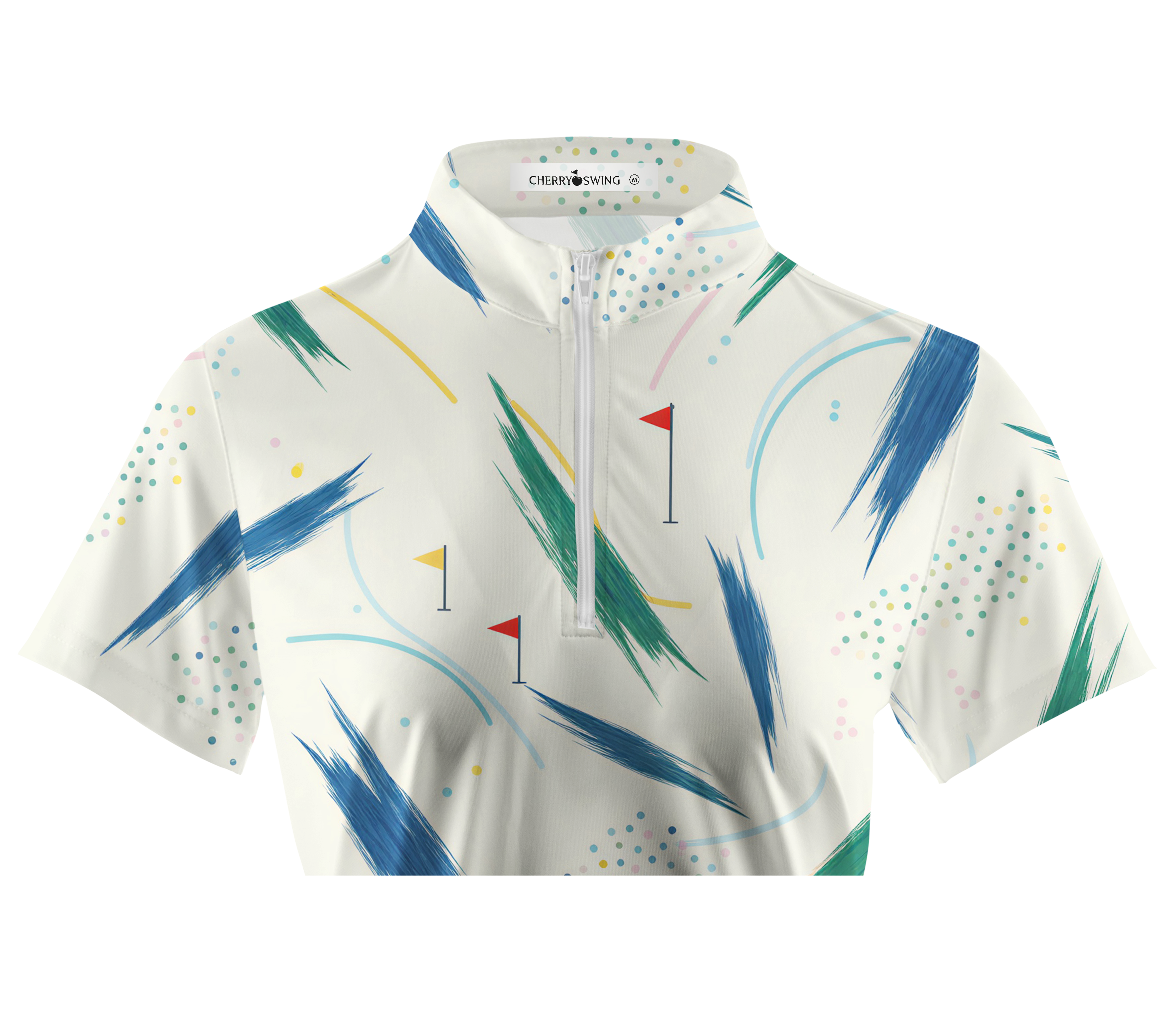 Cherryswing Women's Brushstroke Fairway Short Sleeve Polos