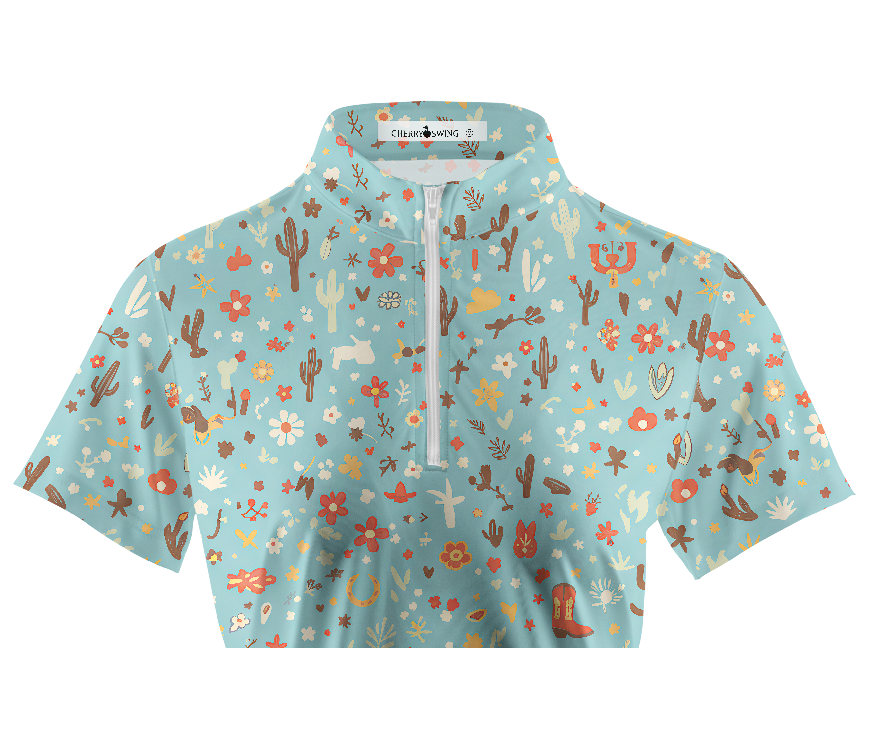 Cherryswing Women's Desert Bloom Short Sleeve Golf Shirt