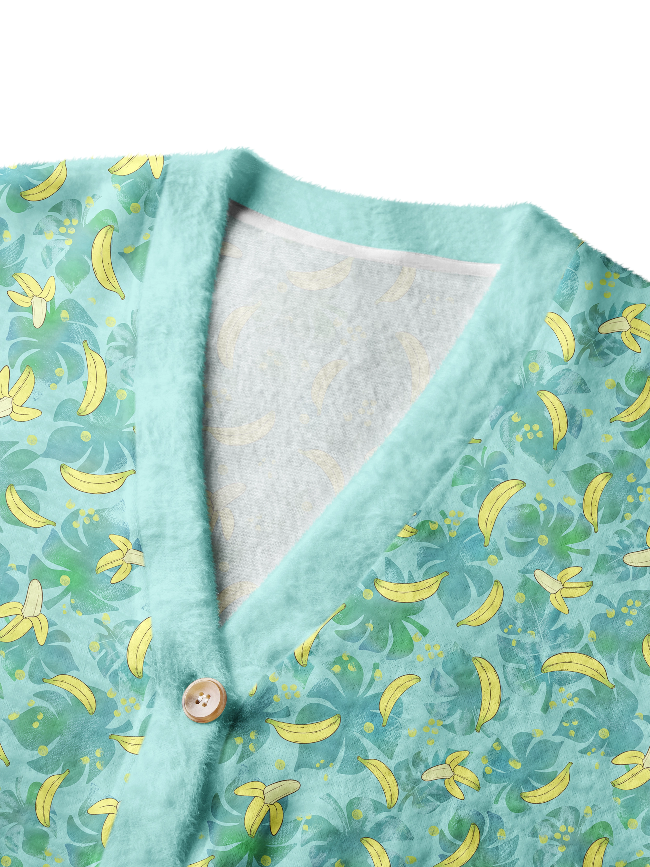 Cherryswing Women's Banana Grove Fuzzy Knit Golf Cardigan