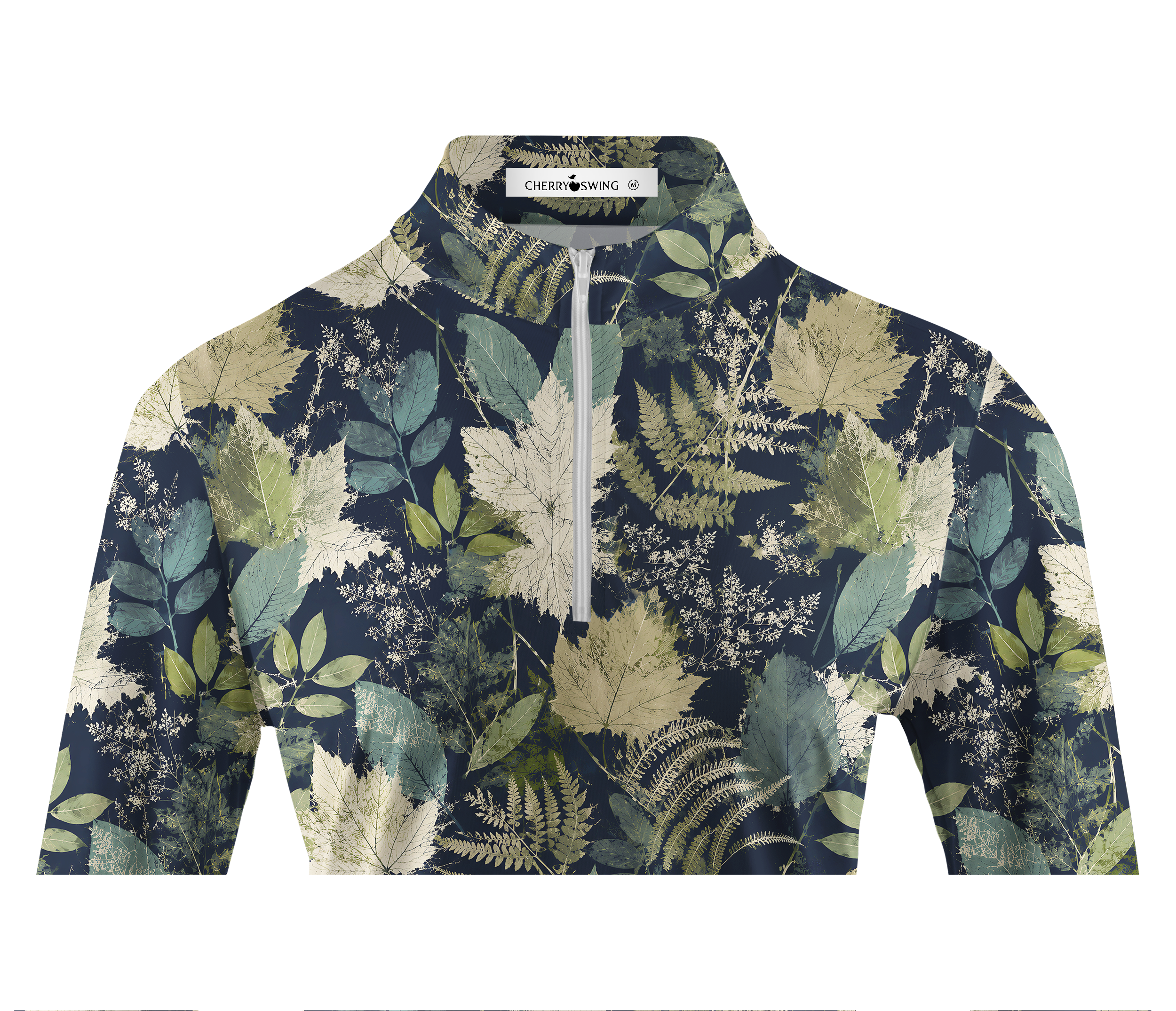 Cherryswing Women's Botanical Specimen Long Sleeve Golf Shirt