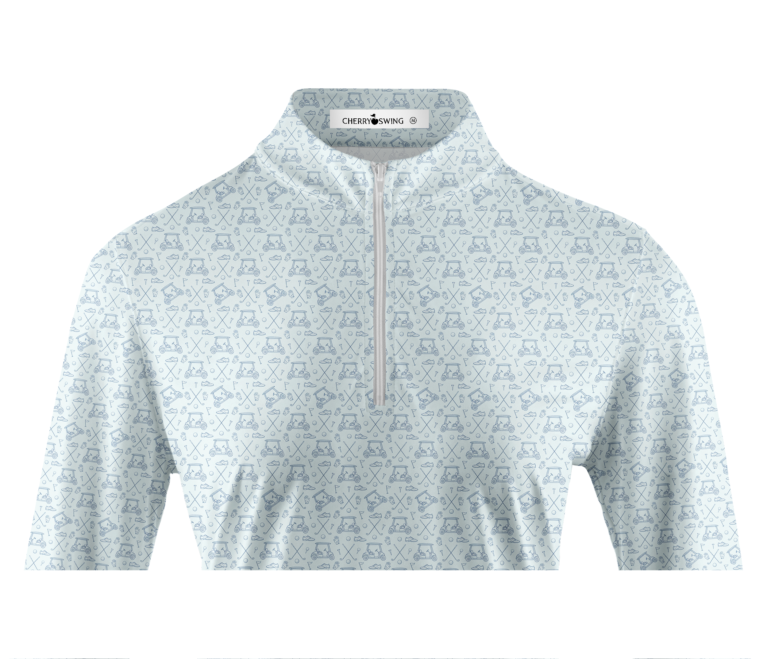 Cherryswing Women's Vintage Golf Icons Long Sleeve Golf Shirt