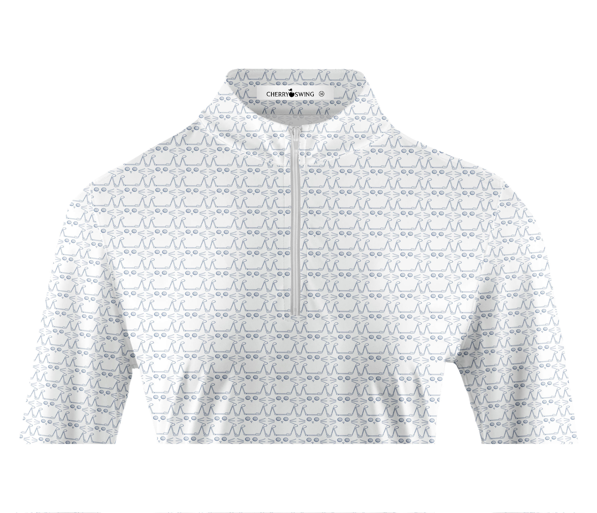 Cherryswing Women's Feline Swing Silhouette Long Sleeve Golf Shirt